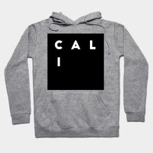 Cali | black square letters Hoodie